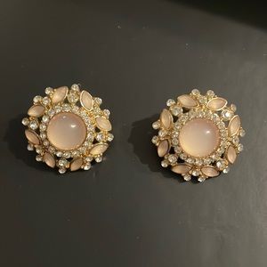 Pink and gold fashion earrings